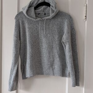 Cozy Grey Hooded Women's Sweater